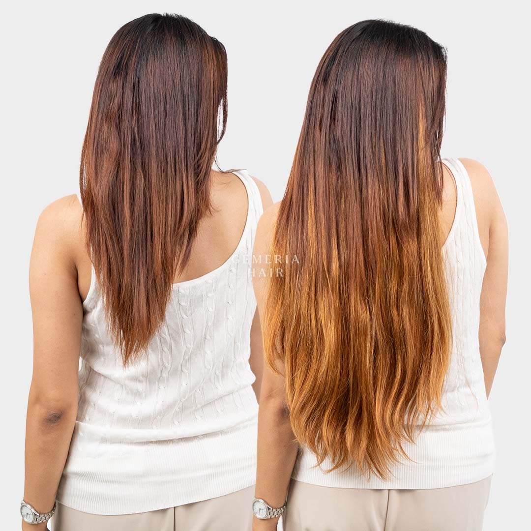 Honey blonde 7 set clip-in extensions