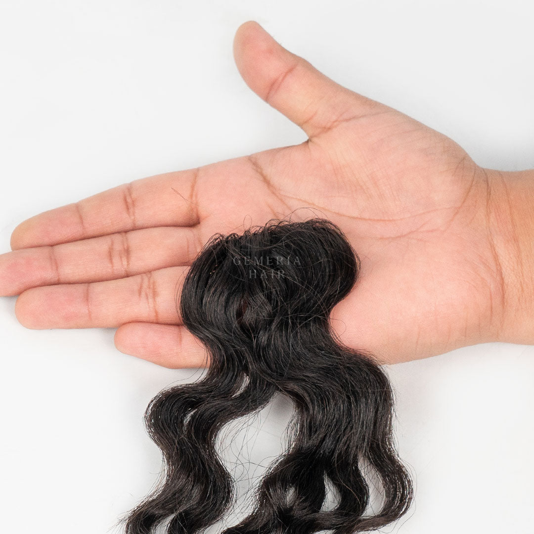 Curly invisible size 1 hair patch