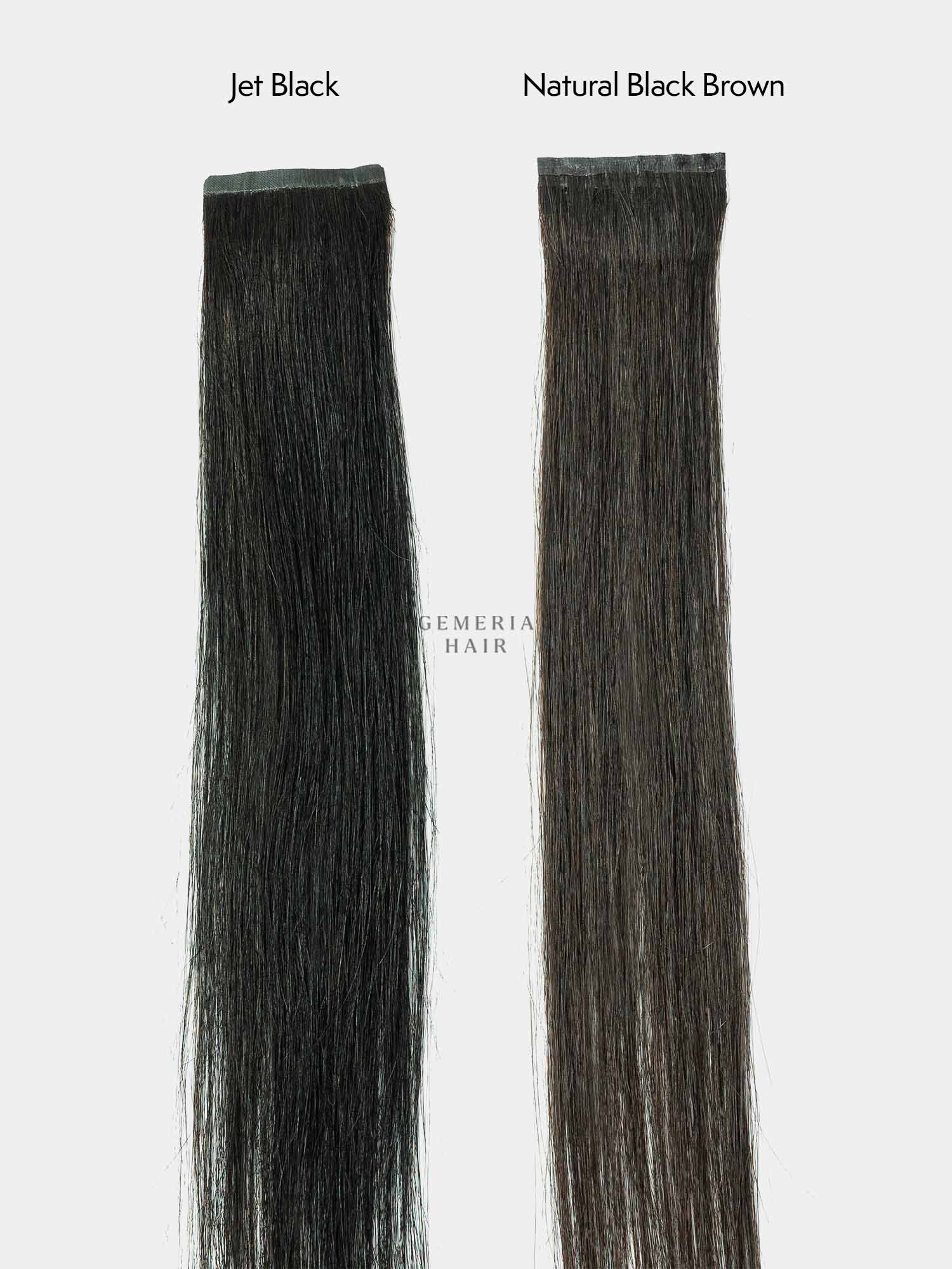 Black single clip highlights by Gemeria hair - premium quality clip-in extension for natural-looking results