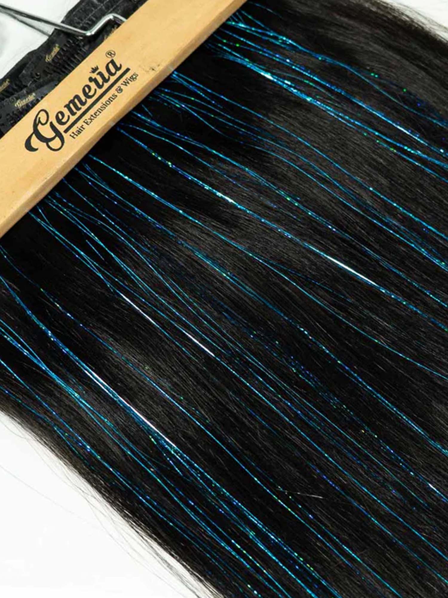 Cyan Blue | Clip-In Hair Tinsels
