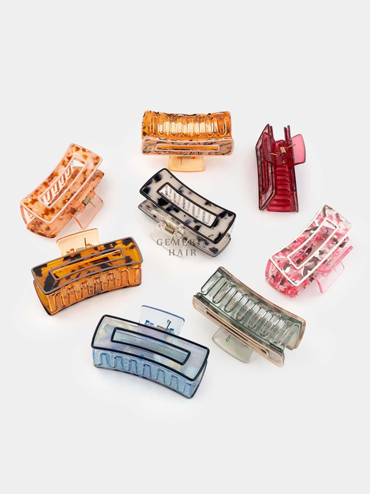 Abstract Design Acetate Hair Claw Clip | Regular Size