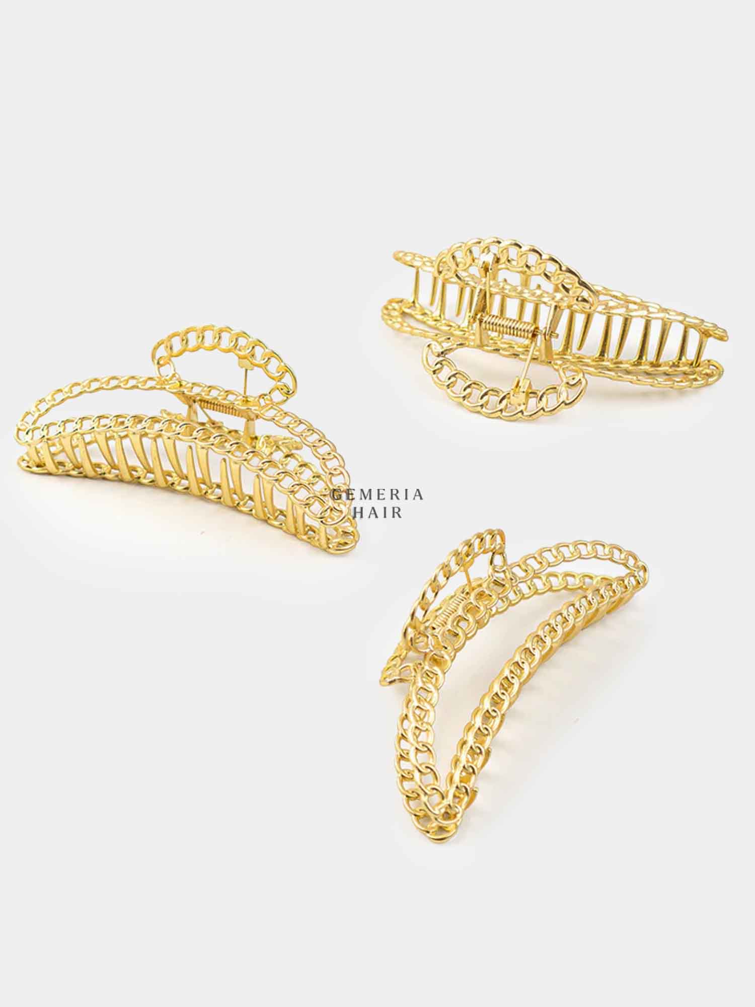 Chain Style Metal Hair Claw Clips | Hair Clutchers