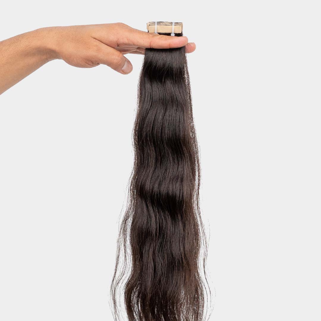 Gemeria Hair luxury permanent extensions cost includes premium black human hair with adhesive tabs