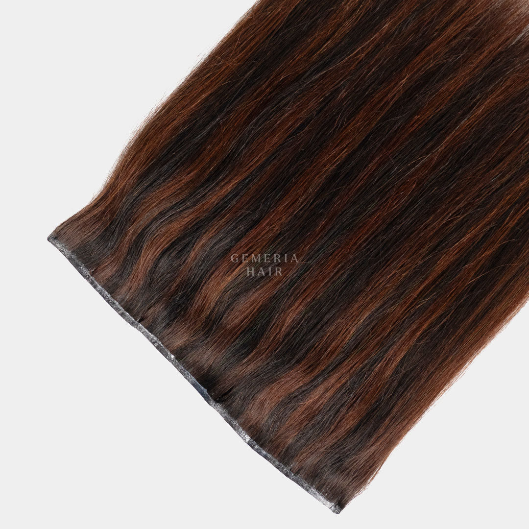 Barrel brown 1 piece clip-in hair volumizer