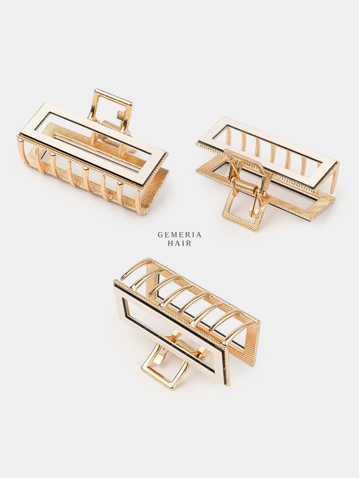 Retro Metal Rectangular Hair Claw Clip