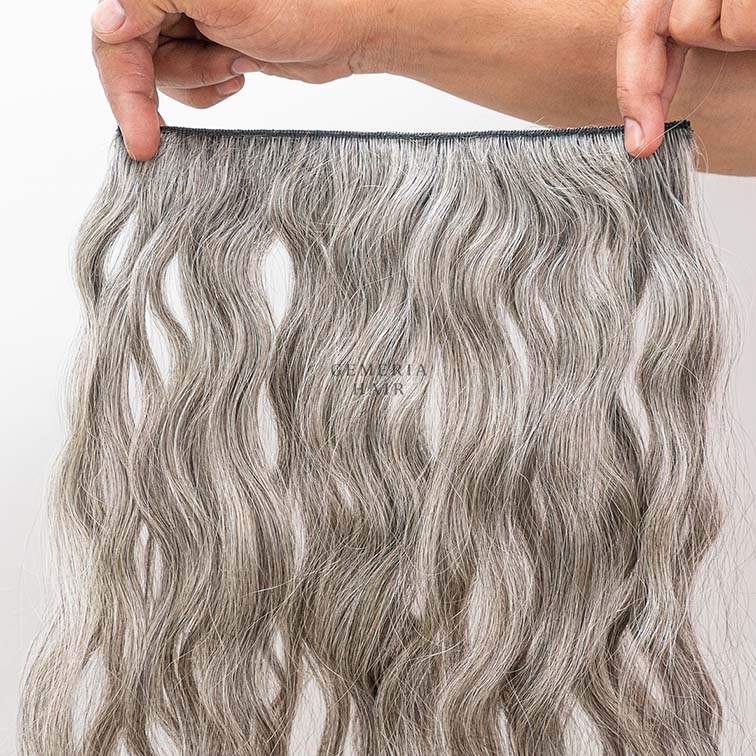 Grey hair 1 piece clip-in volumizer