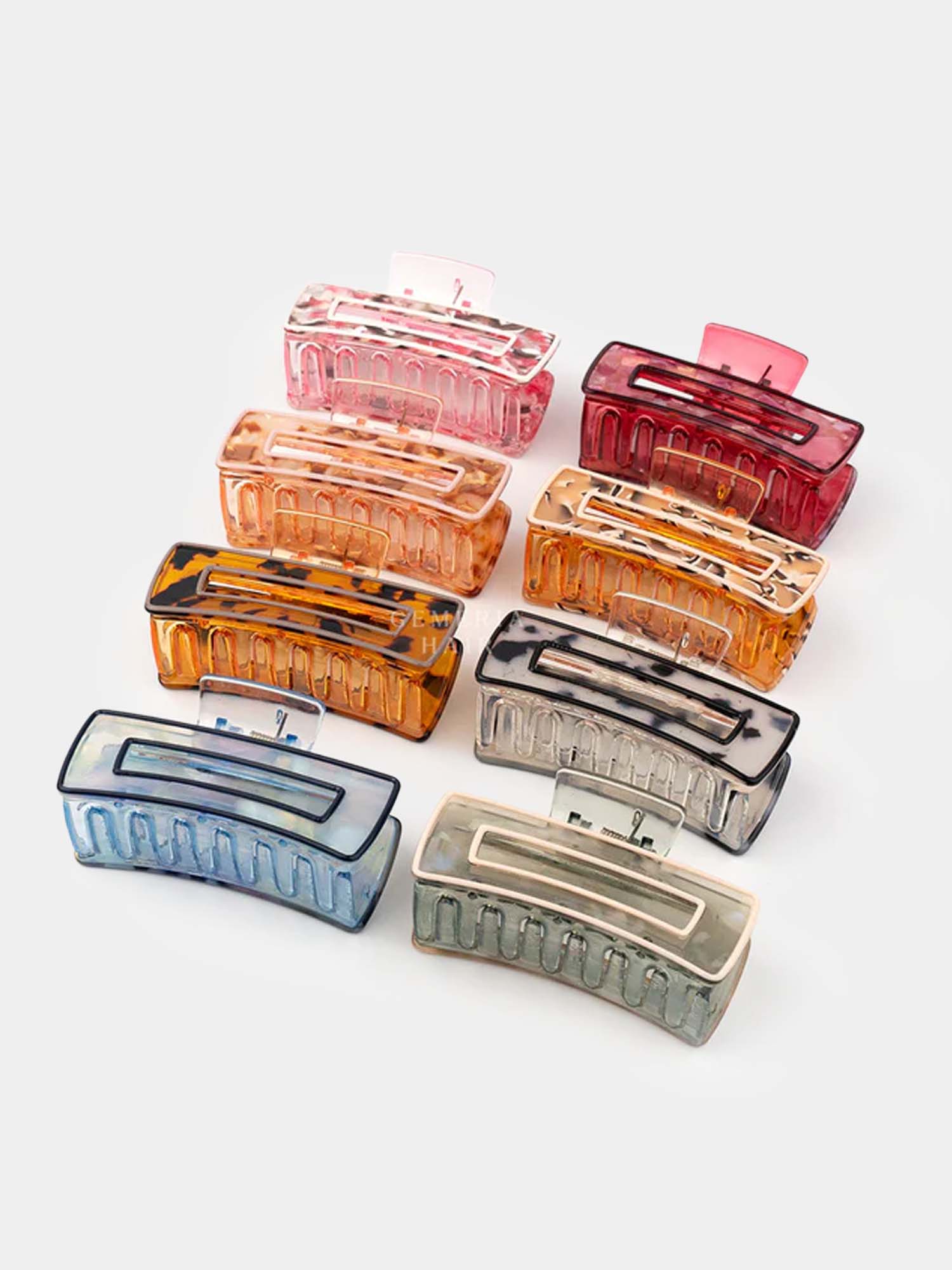 Abstract Design Acetate Hair Claw Clip | Regular Size