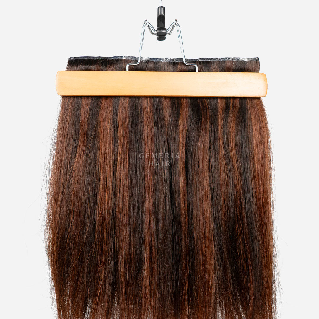 Barrel brown 1 piece clip-in hair volumizer