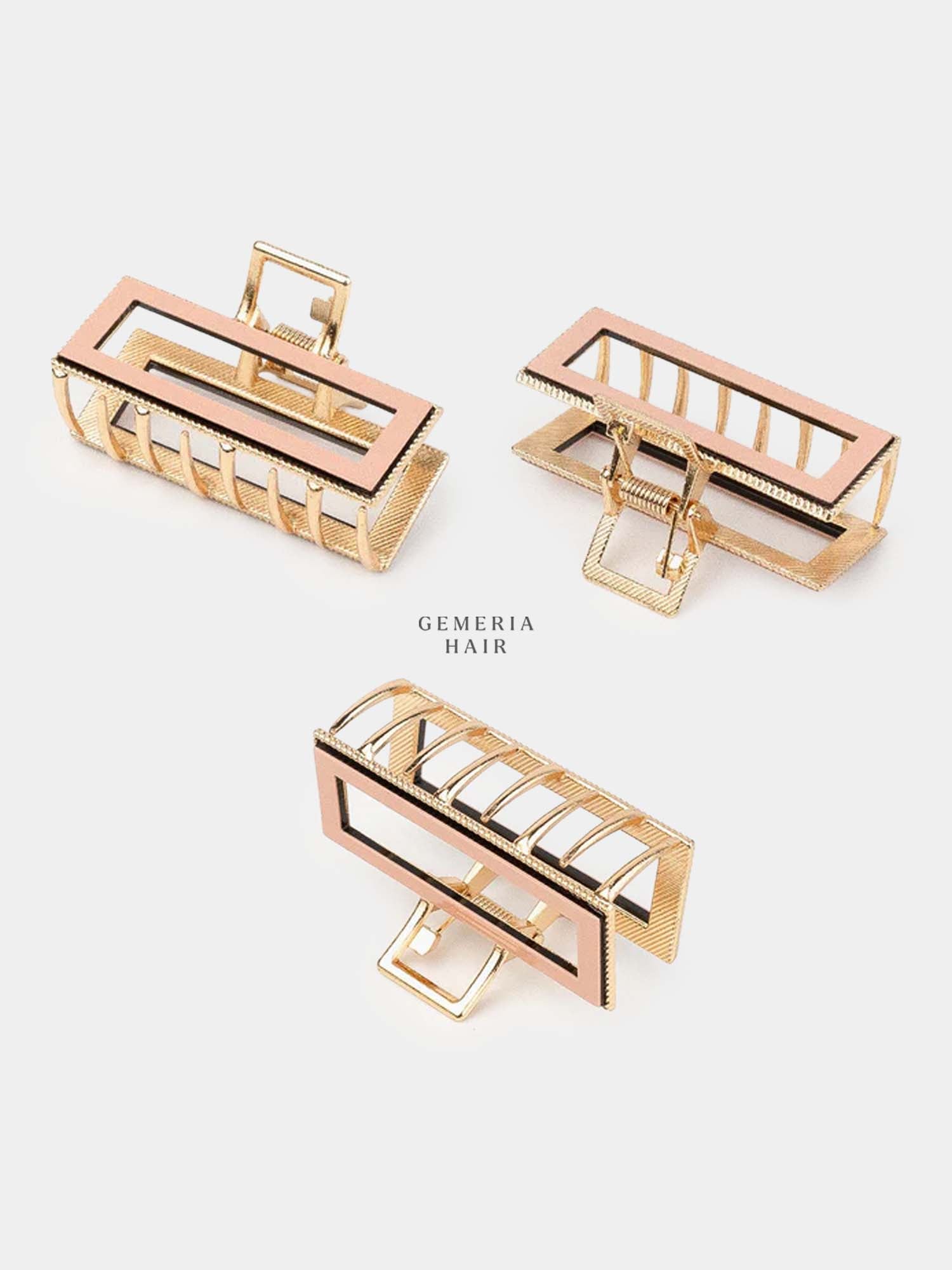 Retro Metal Rectangular Hair Claw Clip