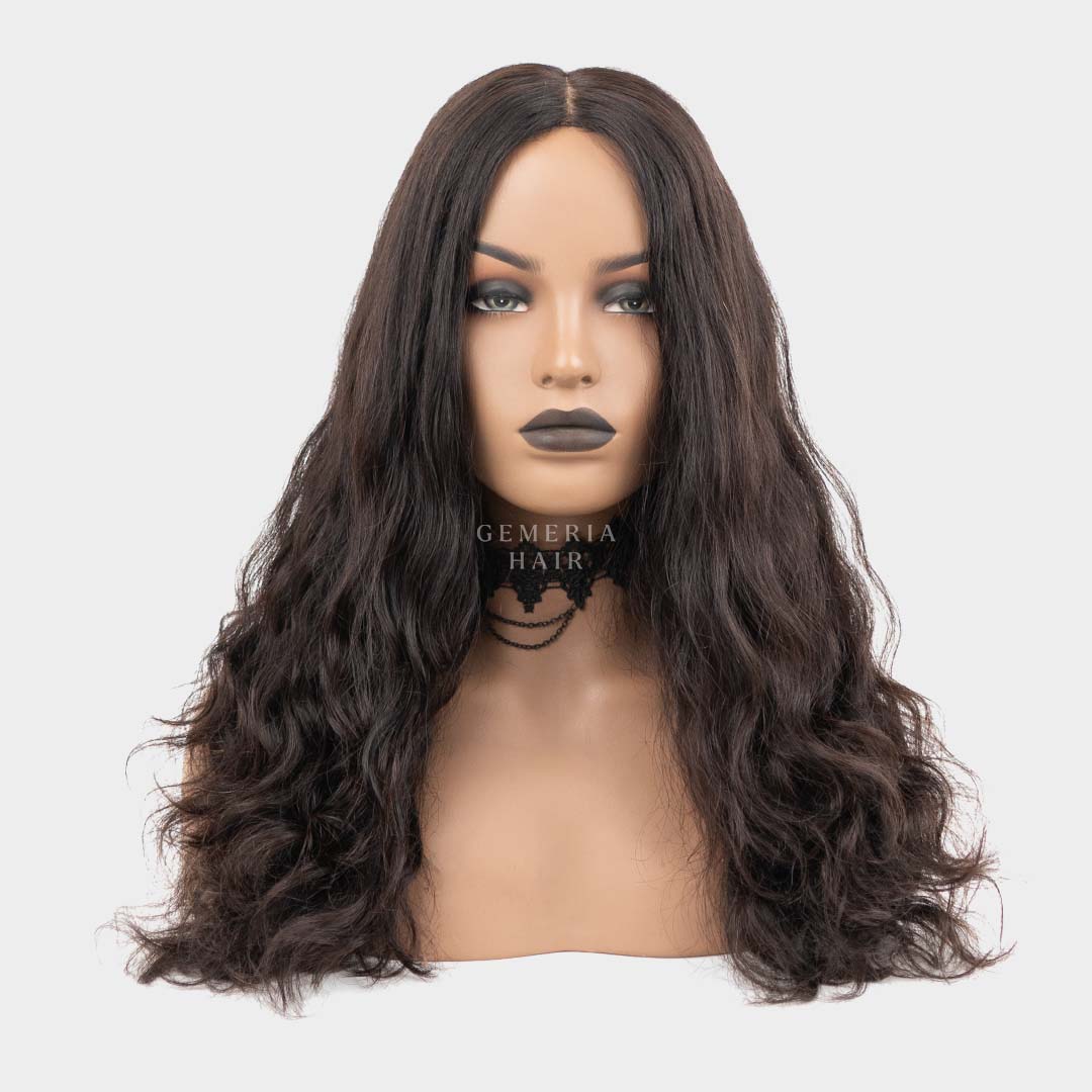 100% Real Human Hair Silk Top Lace Front Wigs for White Women