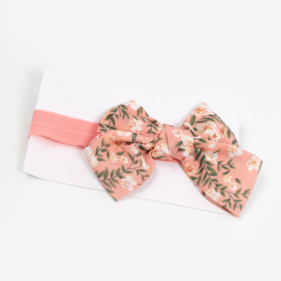 Floral Bow Handmade Head Band for Babies