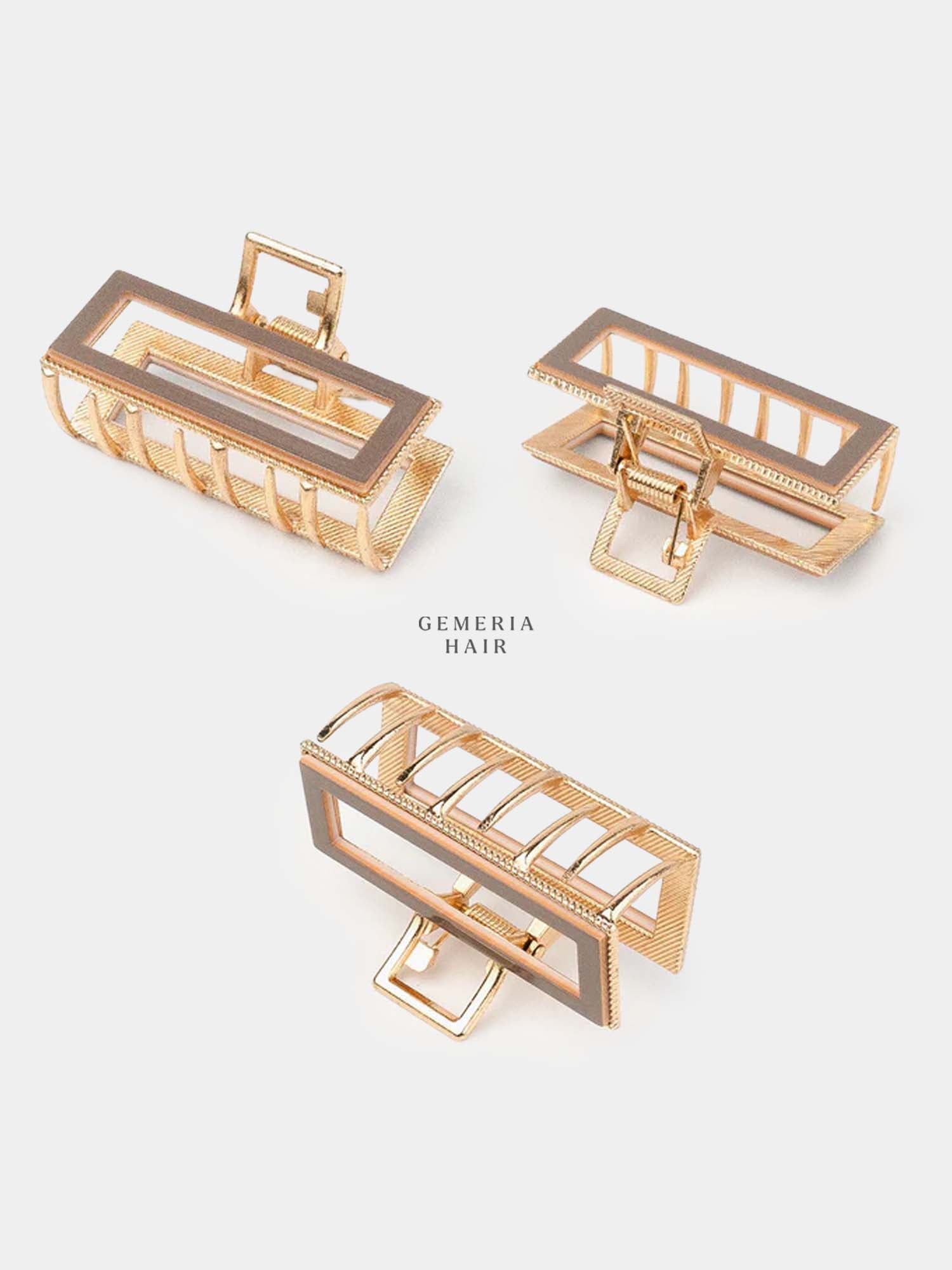 Retro Metal Rectangular Hair Claw Clip