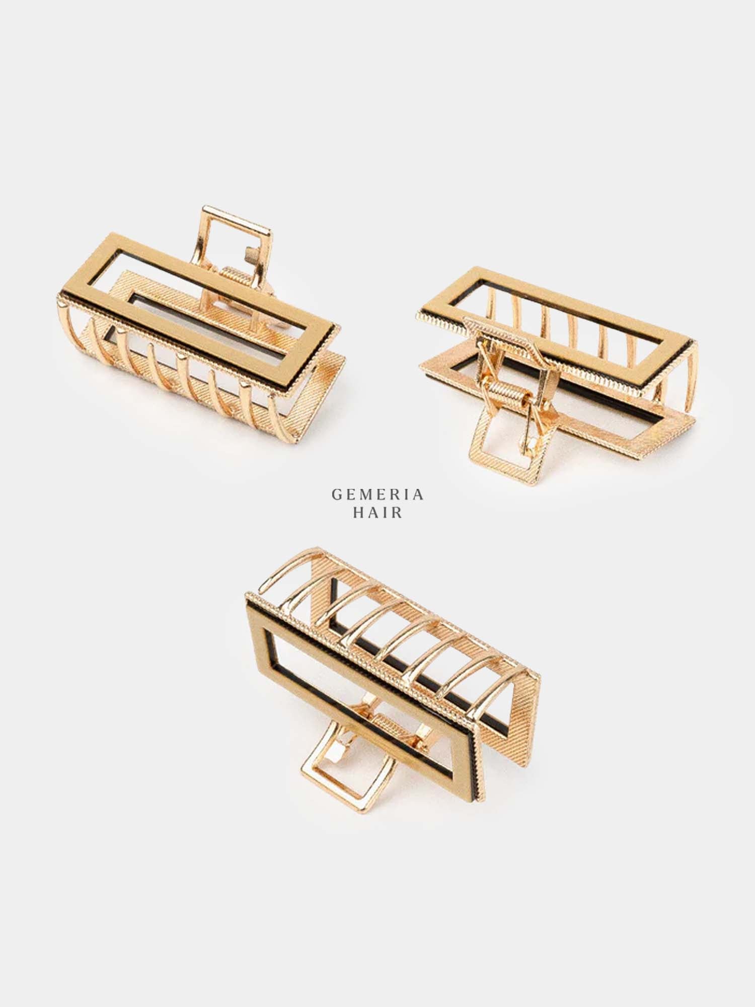 Retro Metal Rectangular Hair Claw Clip