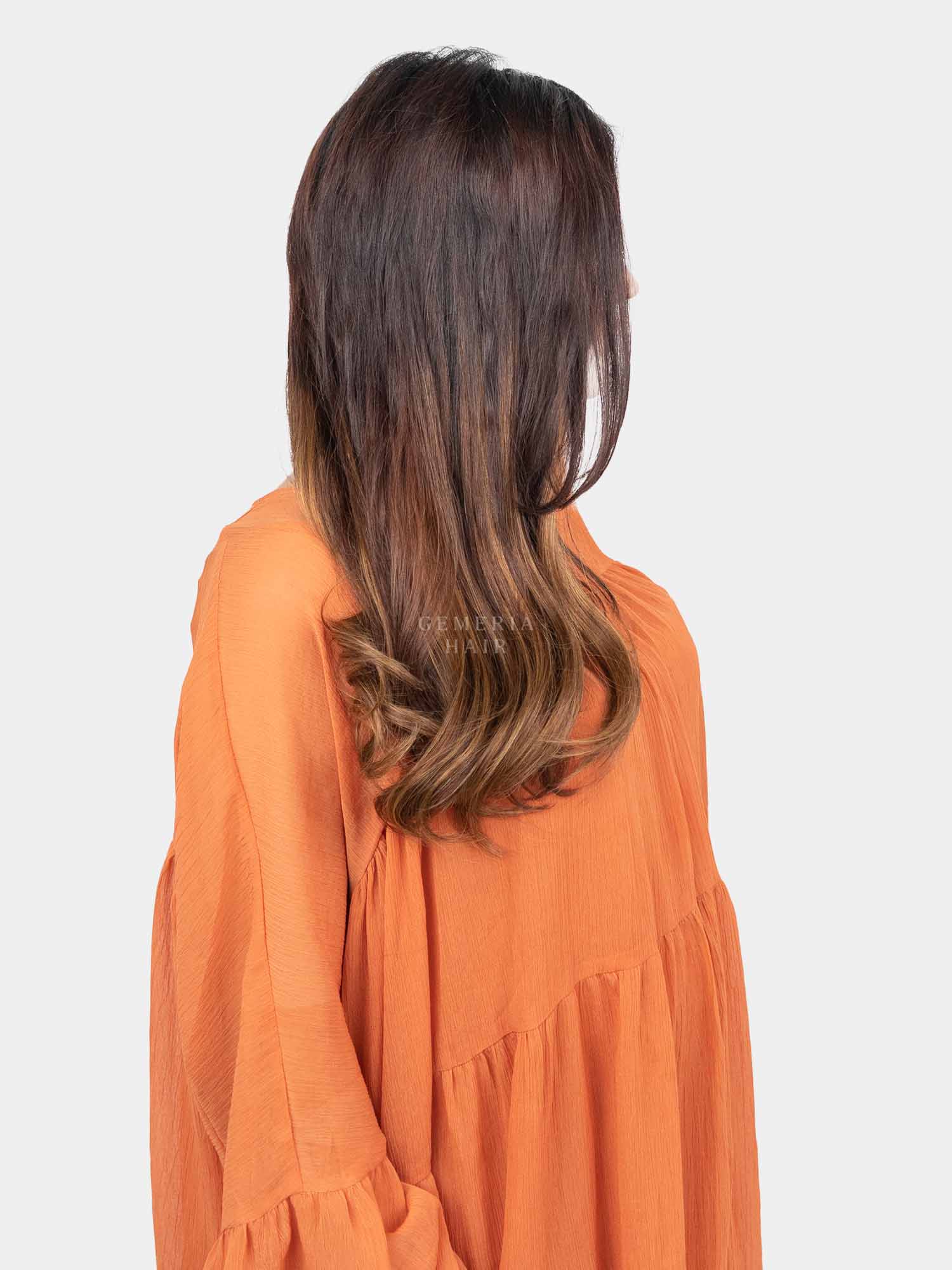 Golden Brown Balayage | Seamless | 3 Piece Set Clip-In Hair Volumizer