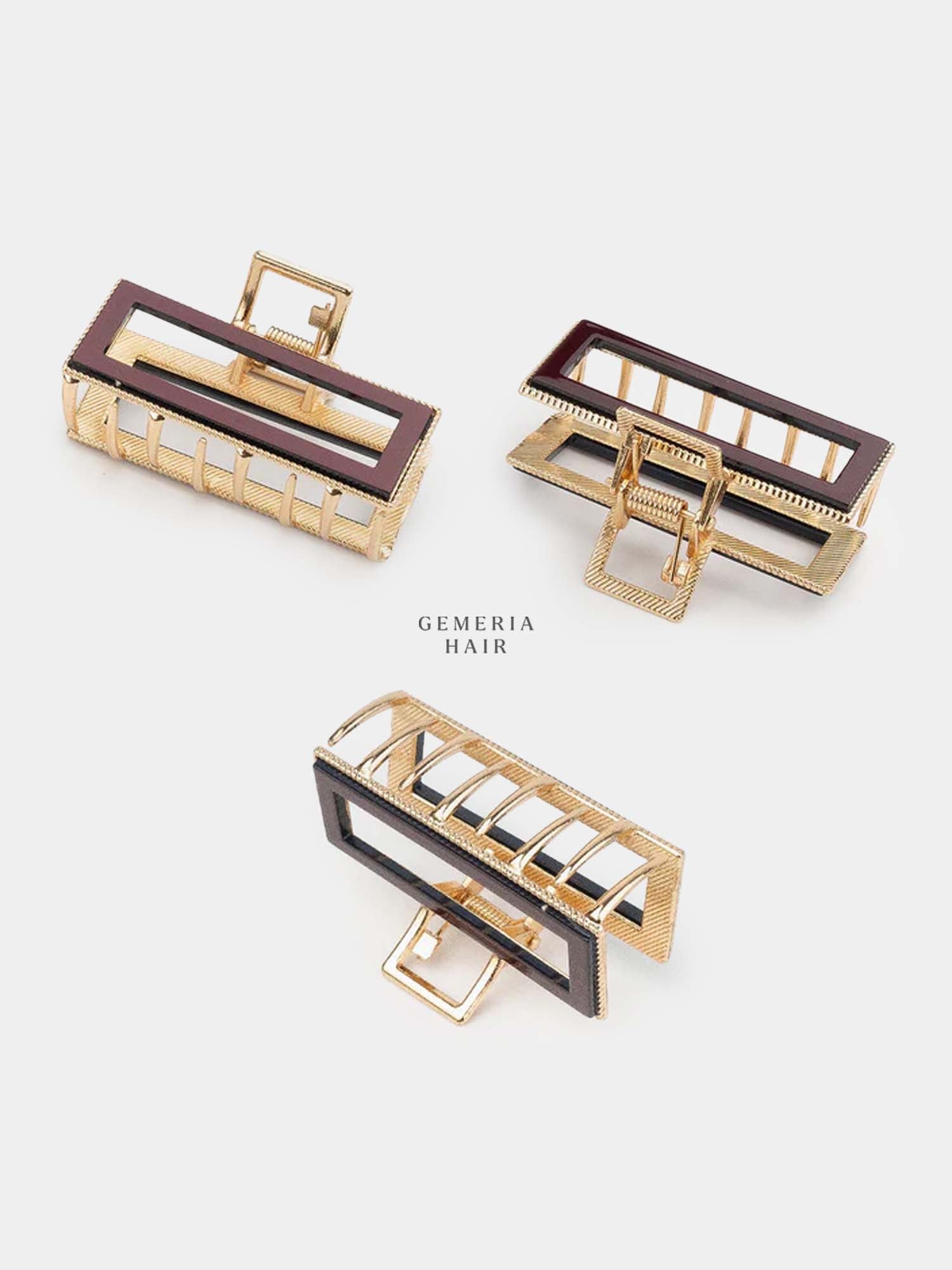 Retro Metal Rectangular Hair Claw Clip