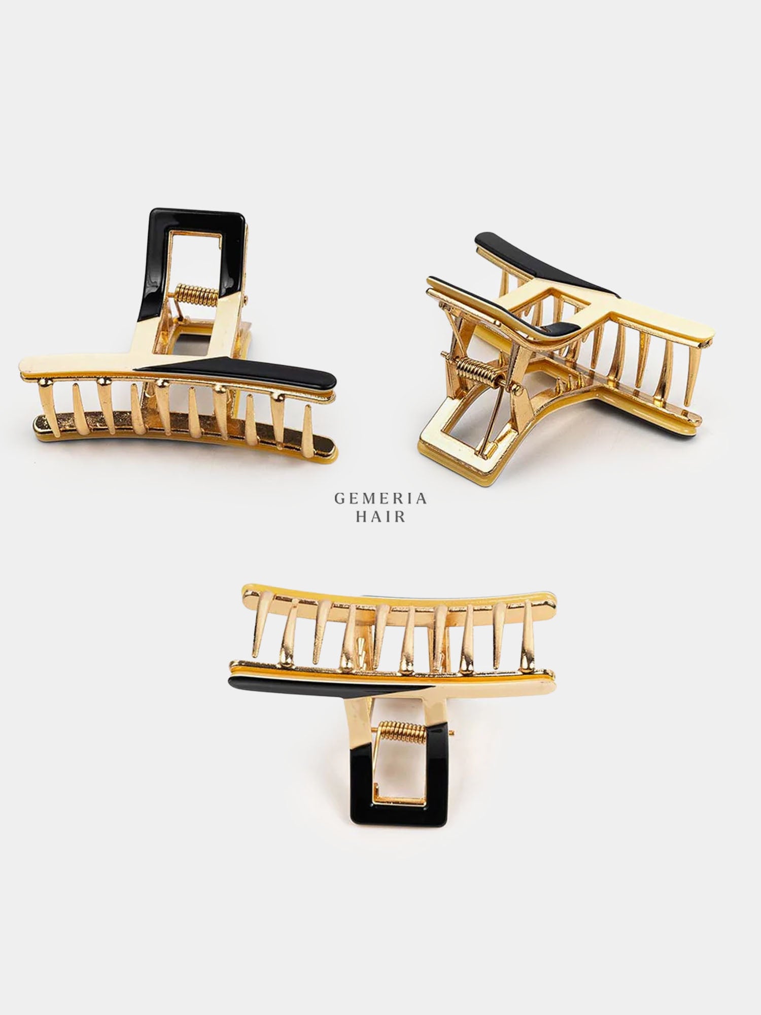 Twisted Bichrome Metal Clutcher | Hair Claw Clip