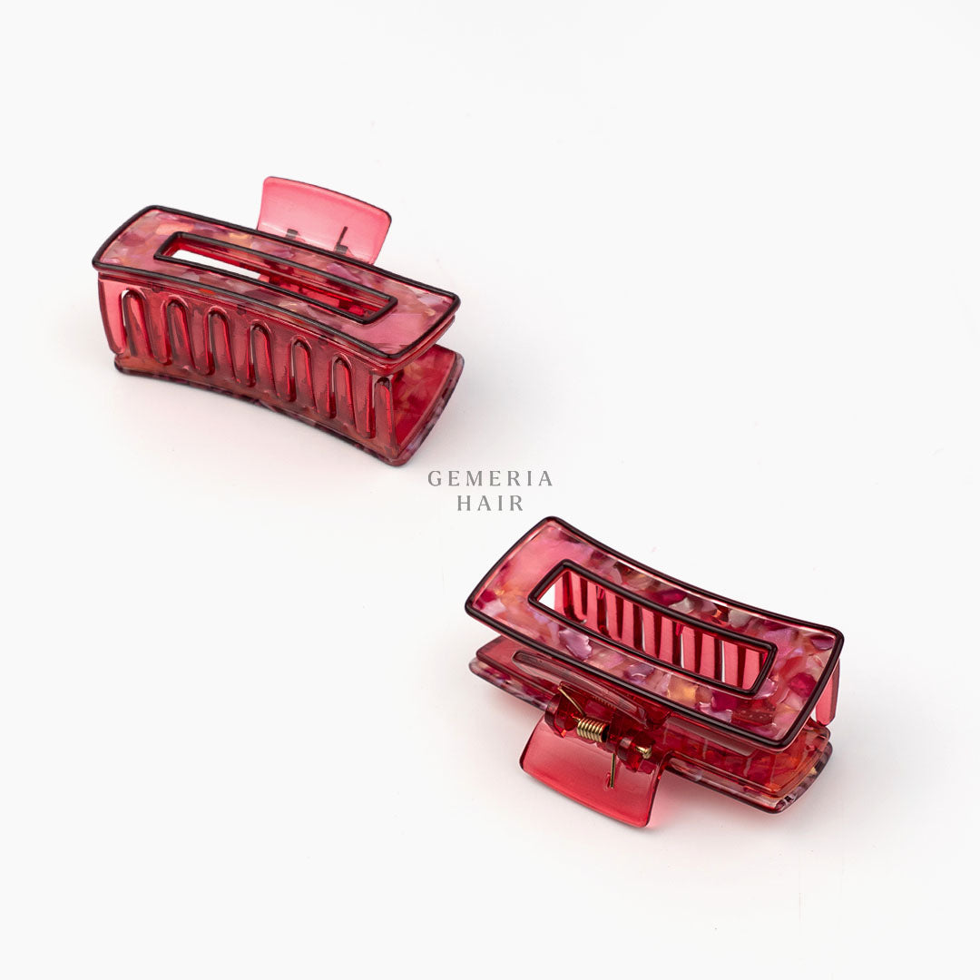 Abstract design hair claw clip