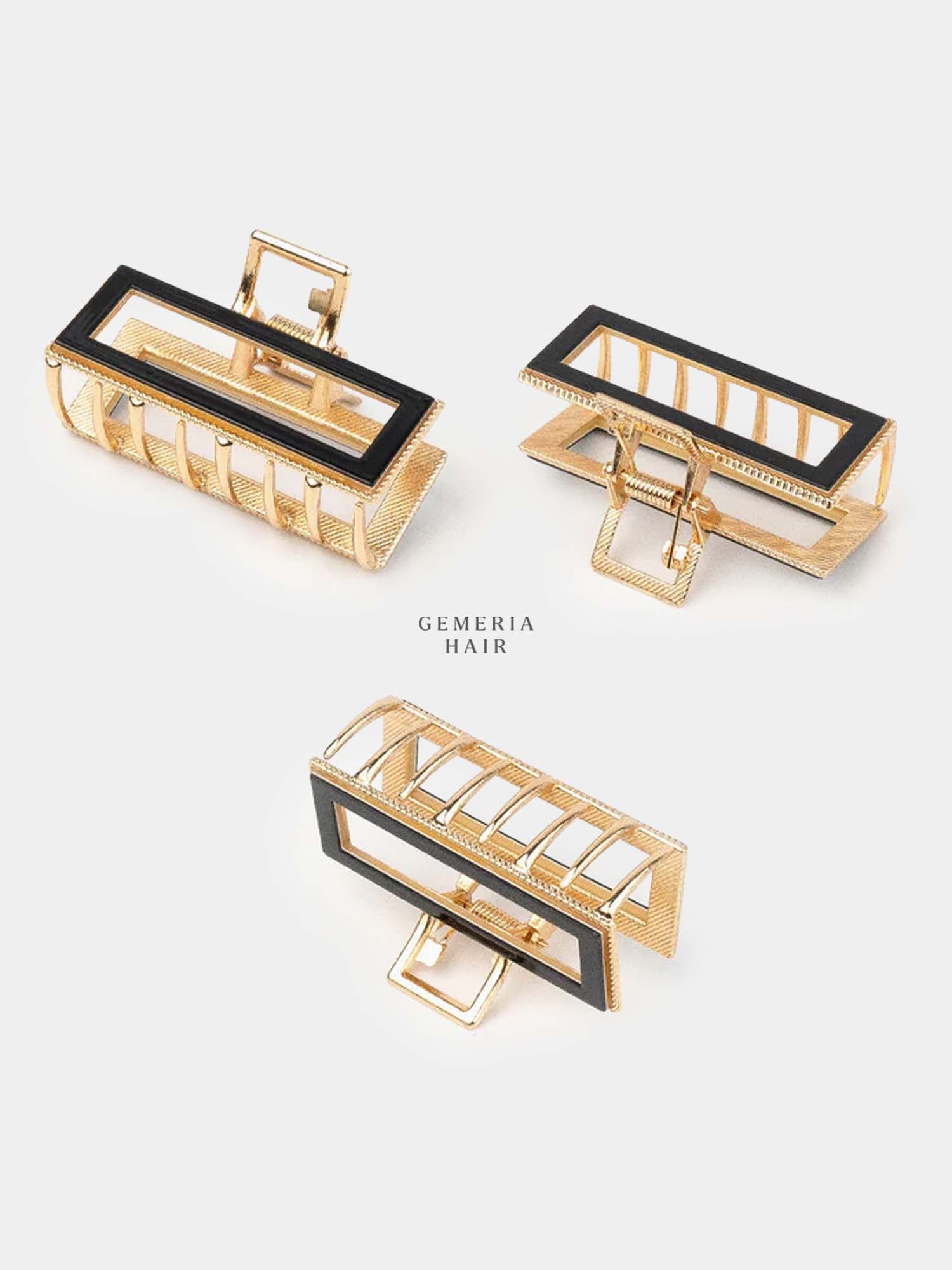 Retro Metal Rectangular Hair Claw Clip