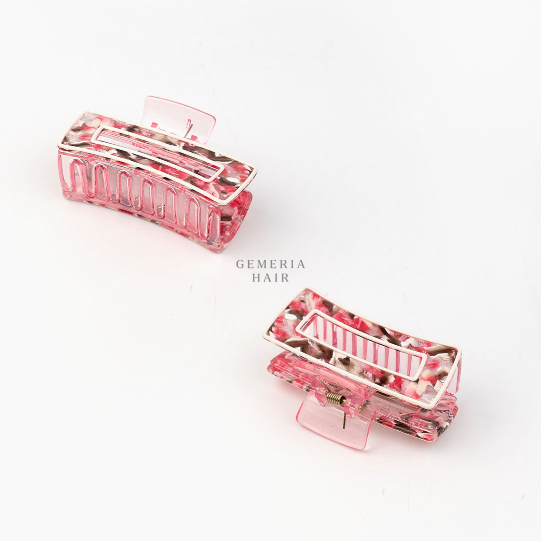 Abstract design hair claw clip