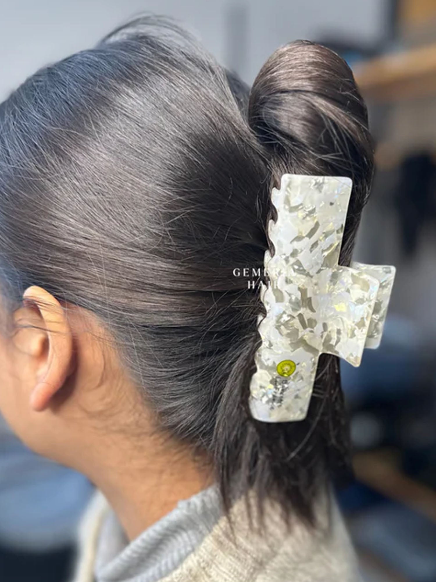 Textured Acrylic Hair Claw Clip