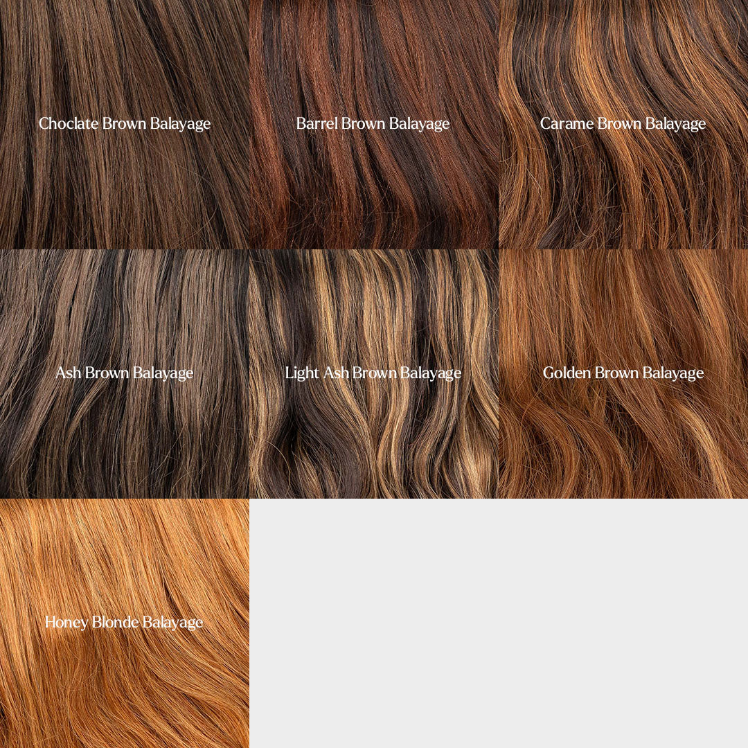 Ash Brown Balayage | Seamless | 7 Set Clip-In Hair Extensions