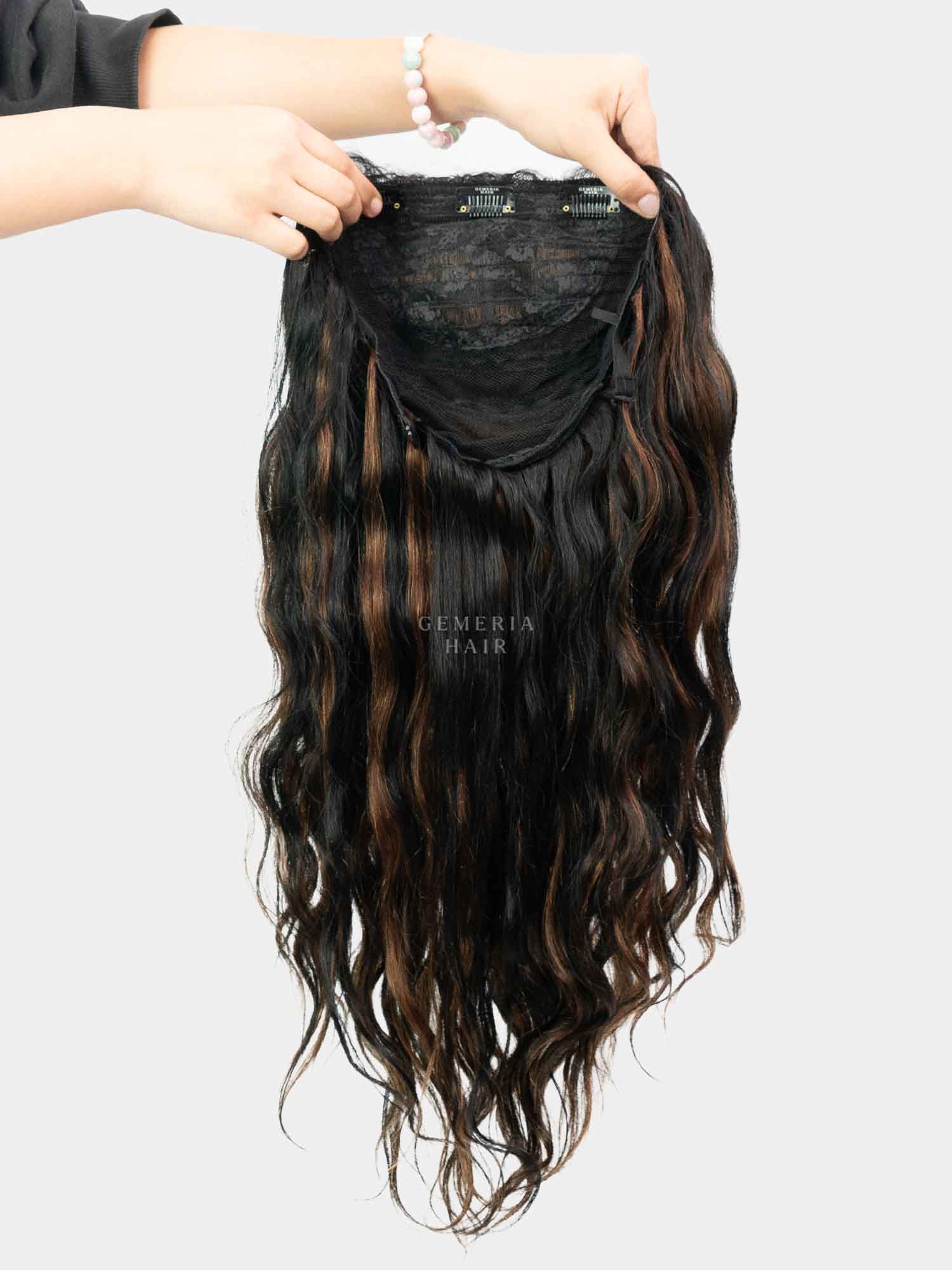Dark Brown Balayage | Half Head® Wig