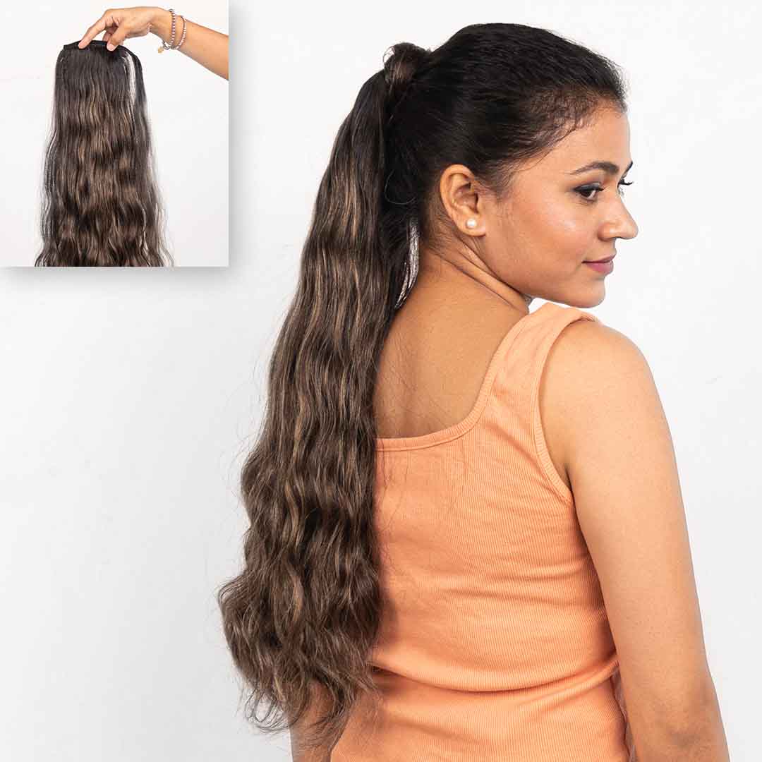 NEW DOORES Beautiful Balayage Ponytail Extension 100% Human Hair hot