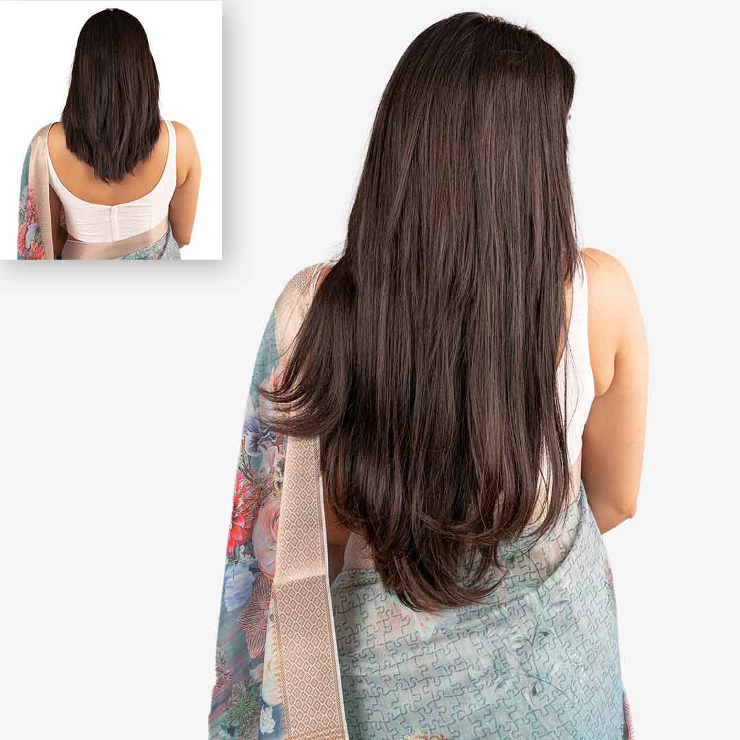 Classic straight 7 set clip-in extensions