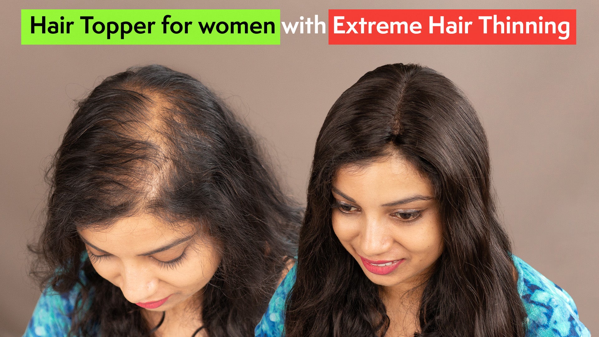 Hair Topper for women with extreme hair thinning