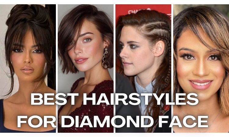 best hairstyles for diamond face 