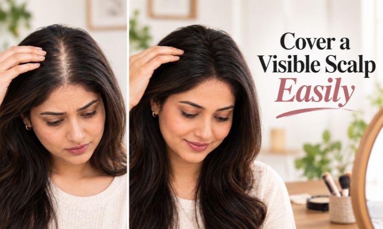 cover a visible scalp