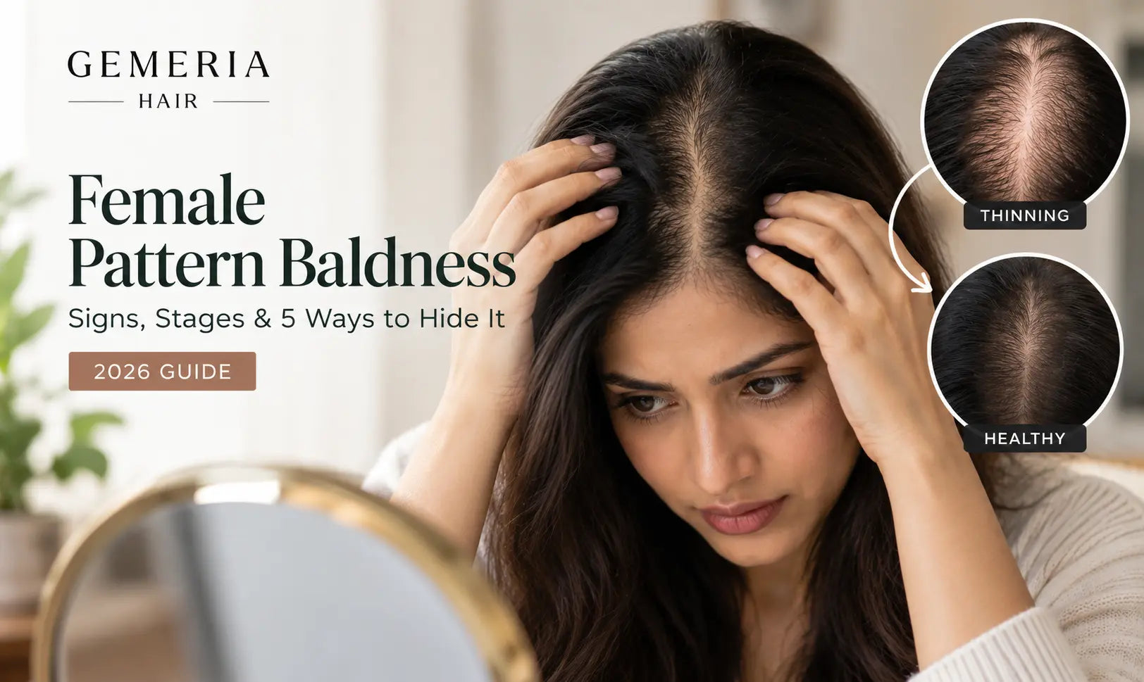 Female Pattern Baldness: Signs, Stages & 5 Ways to Hide It (2026 Guide)