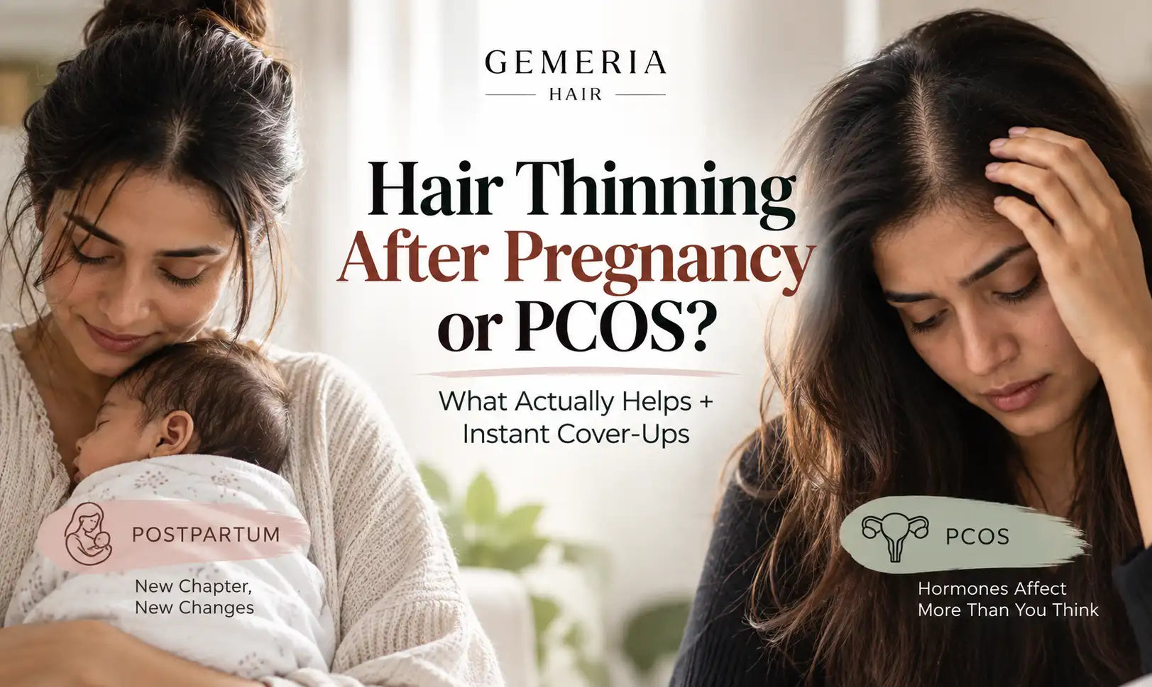 Hair Thinning After Pregnancy or PCOS? What Actually Helps + Instant Cover-Ups