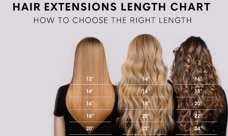 hair extension length chart