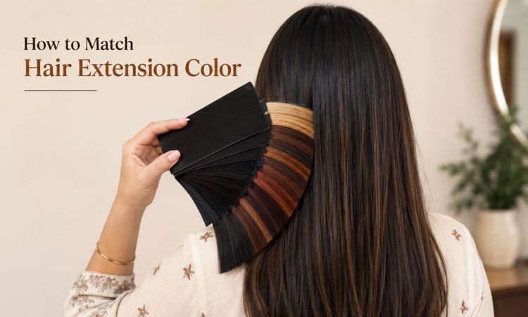 how to match hair extension color
