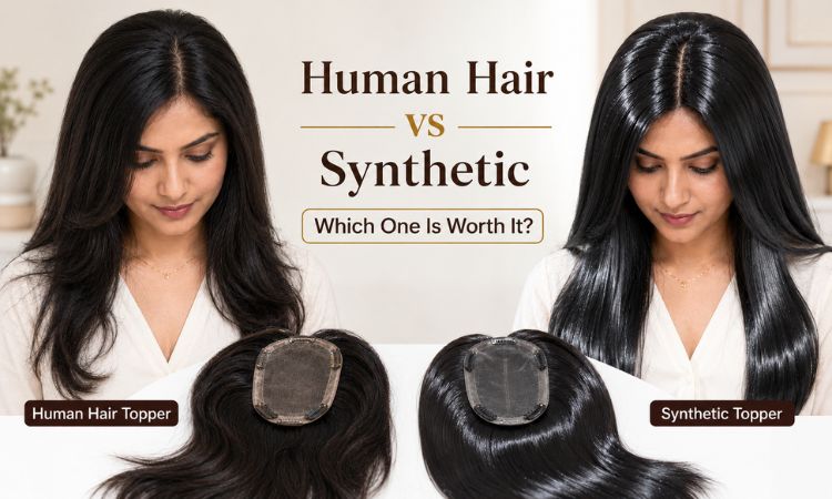 human hair toppers vs synthetic