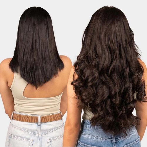 Bye Bye Short Hair Hello Long Locks With Hair Extensions For Short Hair Before After - 16n2d3u