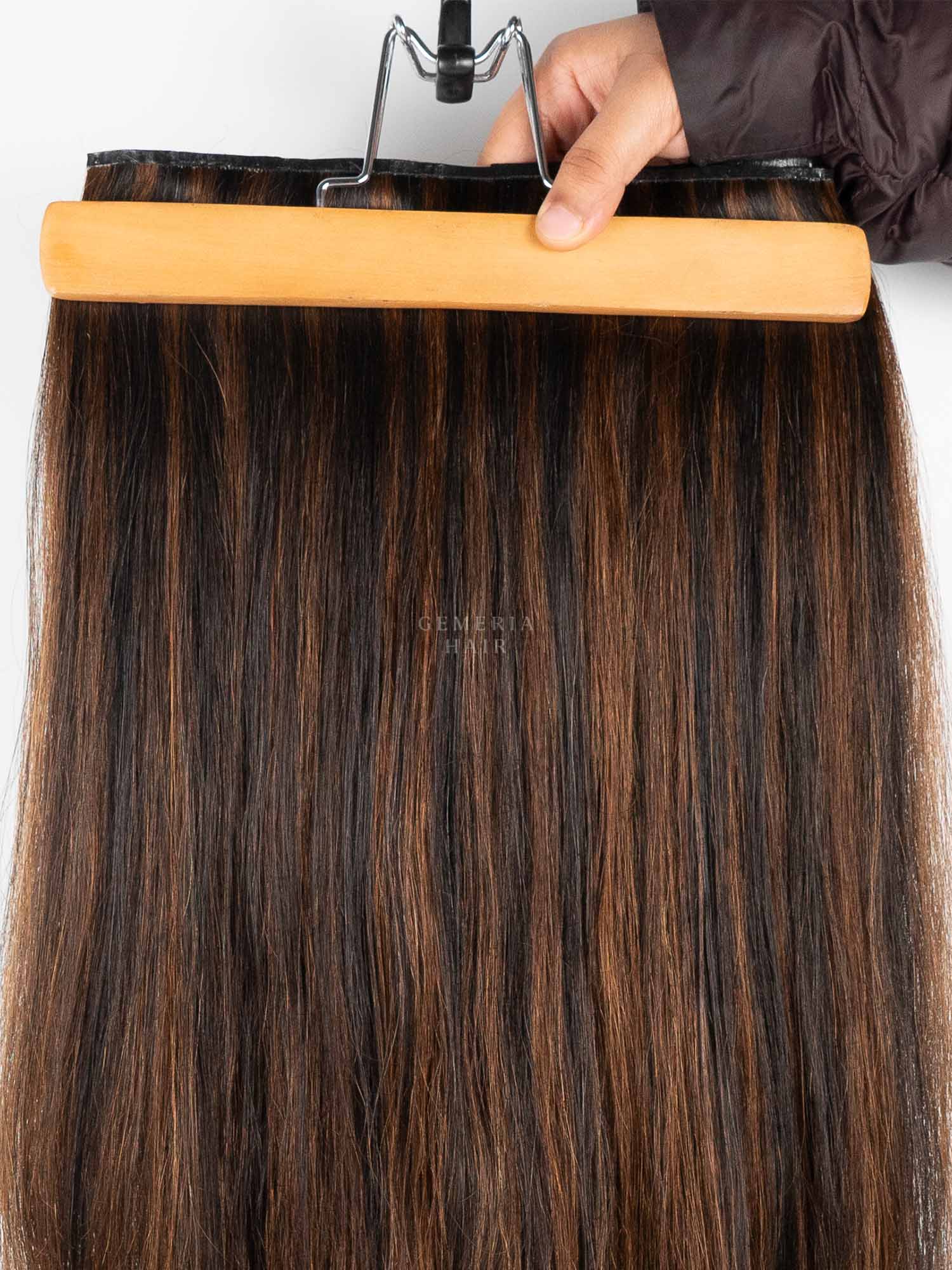 Dark Brown Balayage | Seamless | 1 Piece Clip-In Hair Volumizer