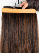 Dark Brown Balayage | Seamless | 1 Piece Clip-In Hair Volumizer