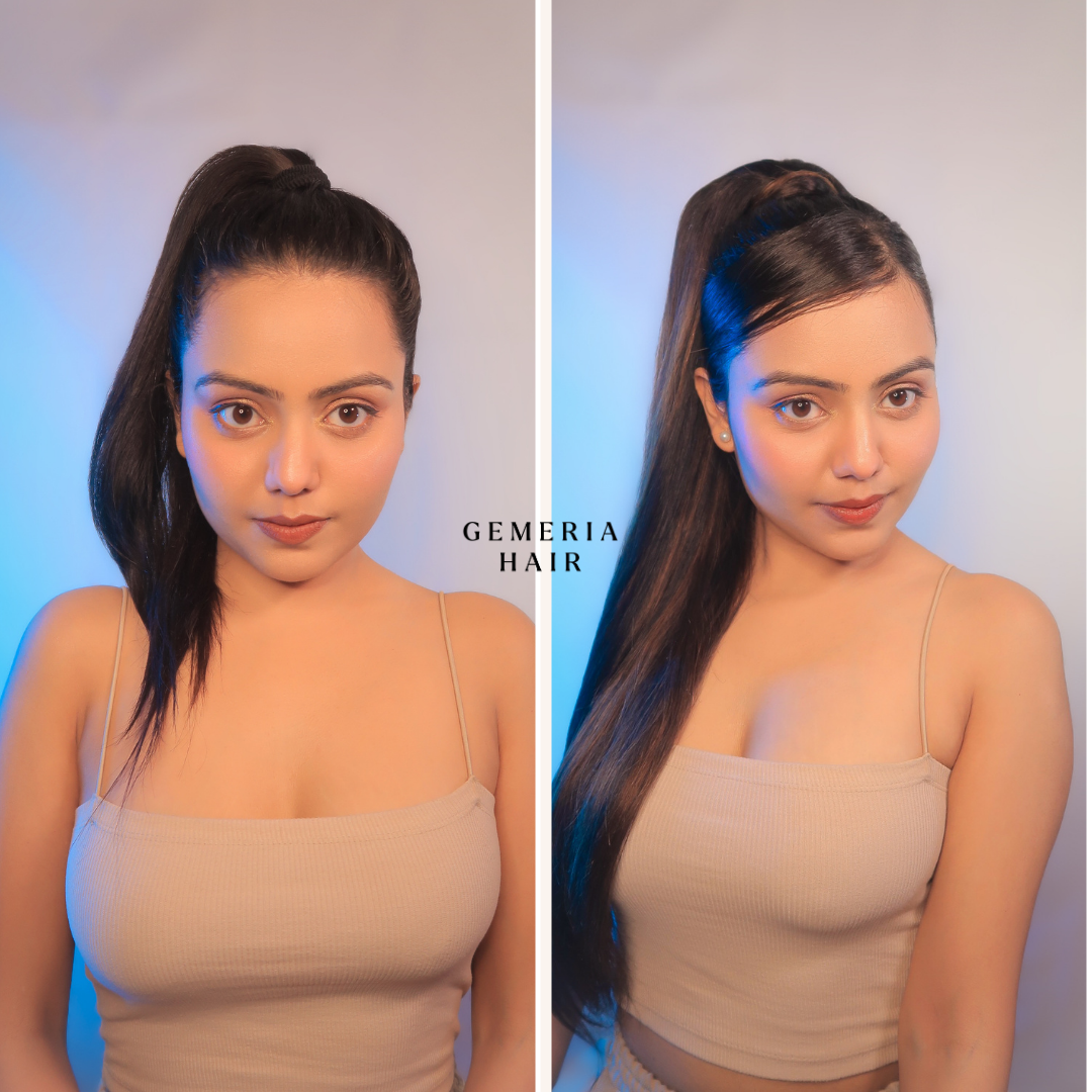 Caramel Brown Balayage | Ponytail Extension