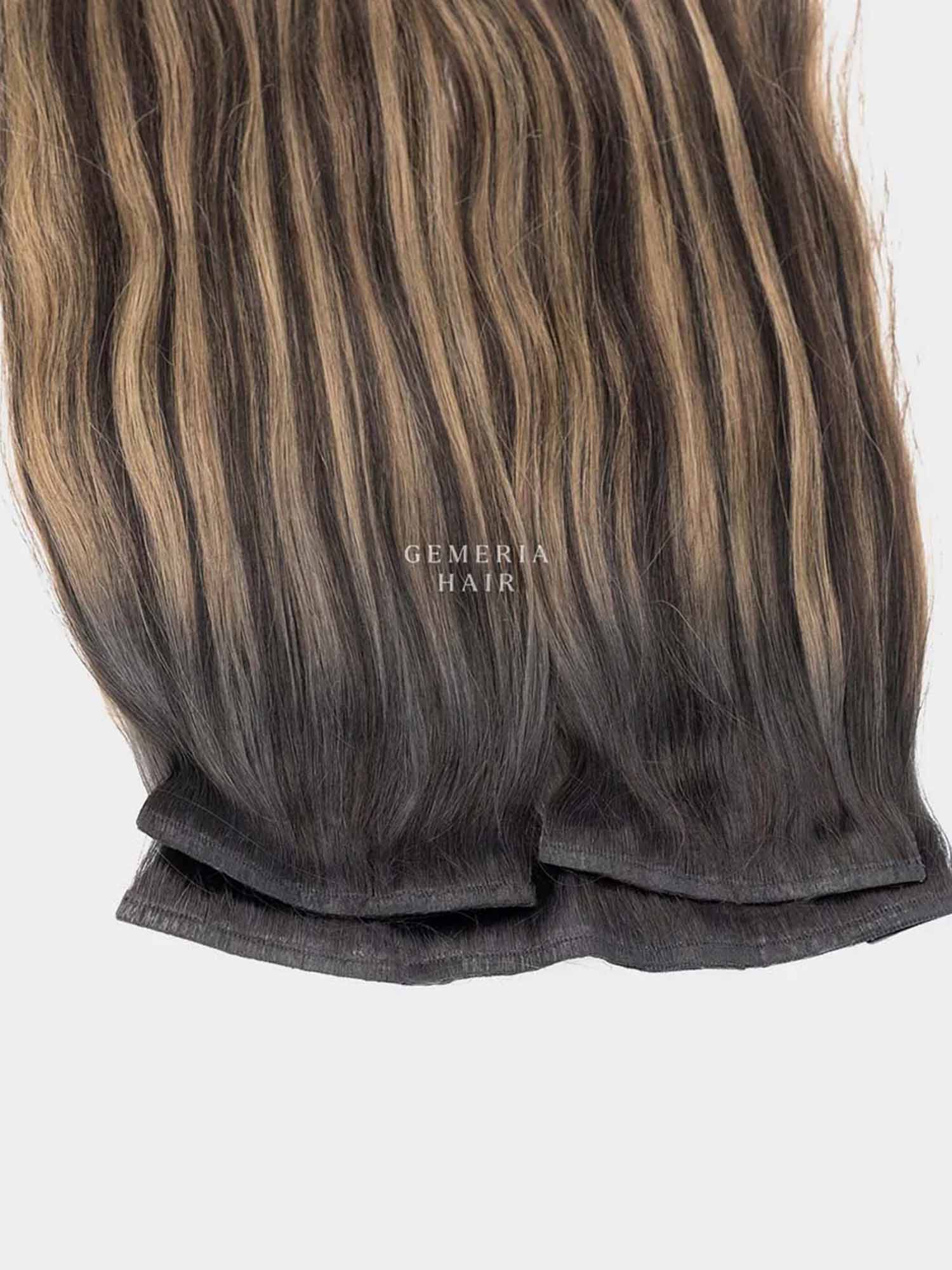 Light Ash Brown Balayage | Seamless | 3 Piece Set Clip-In Hair Volumizer