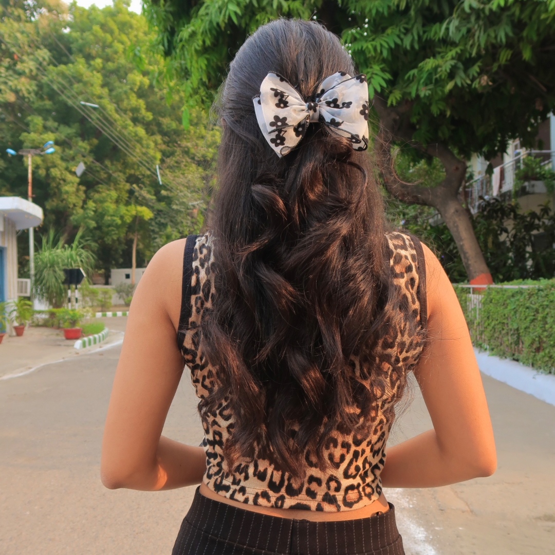 Floral hair bow