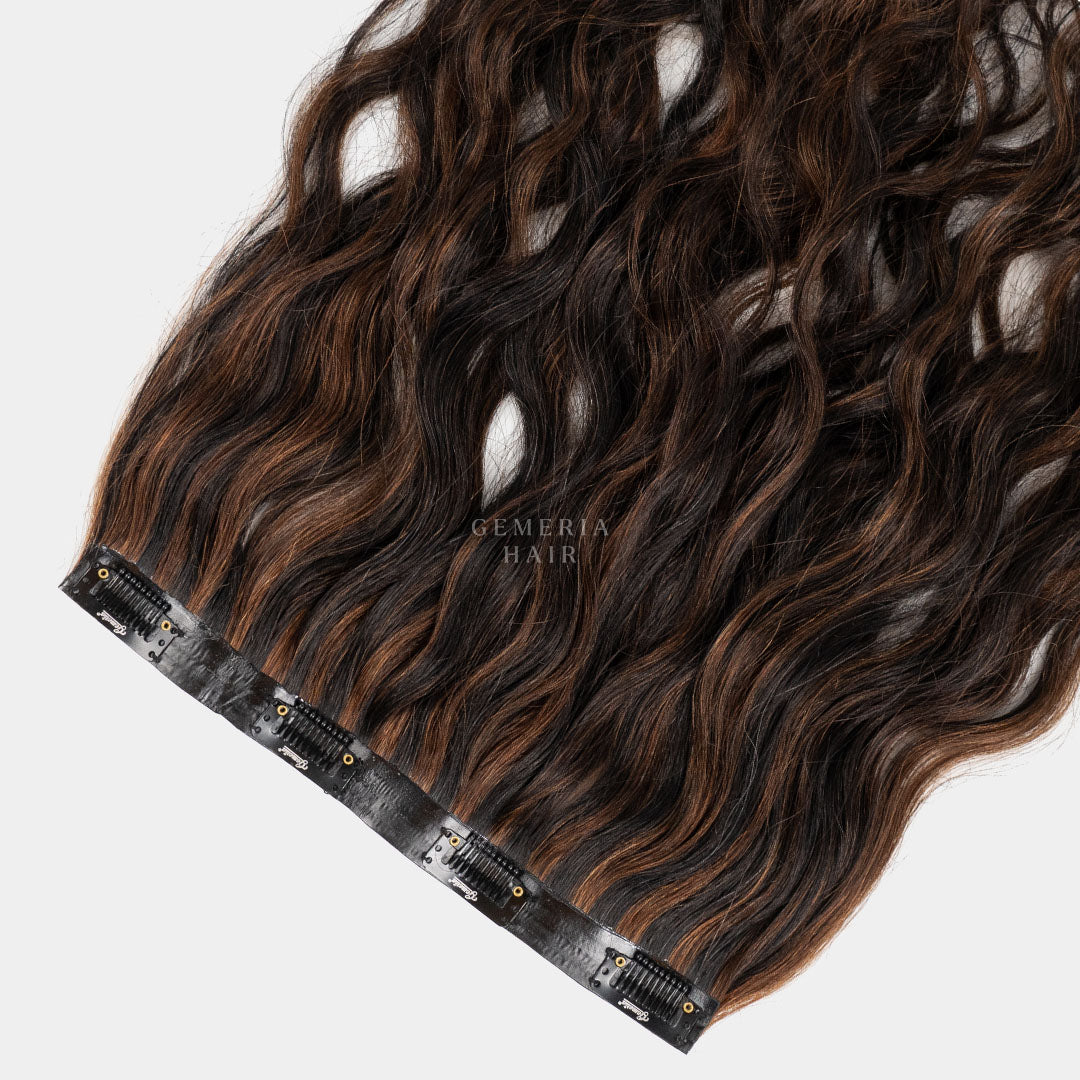 Dark Brown Balayage | Seamless | 1 Piece Clip-In Hair Volumizer