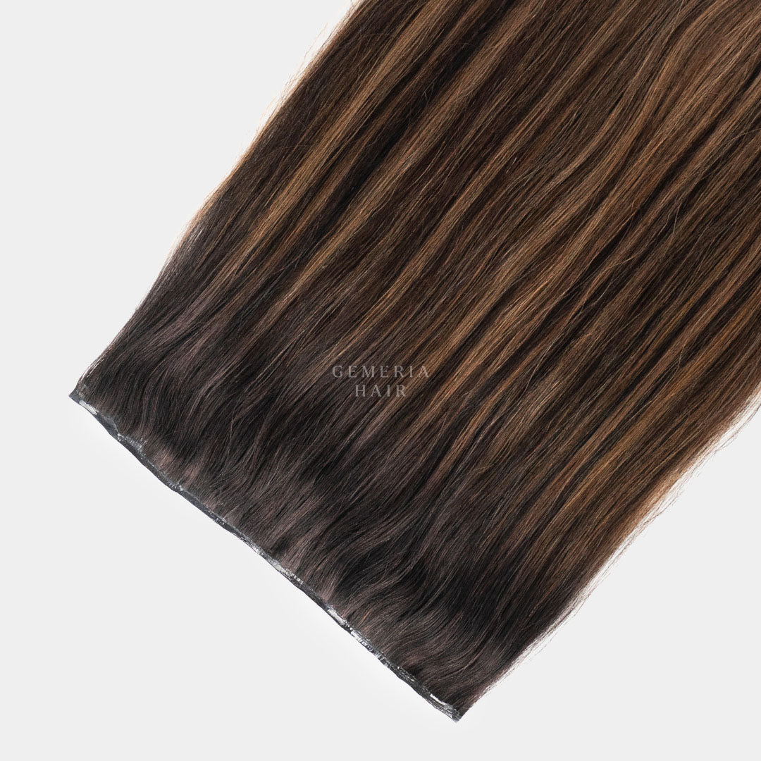 Chocolate Brown Balayage | Seamless | 1 Piece Clip-In Hair Volumizer
