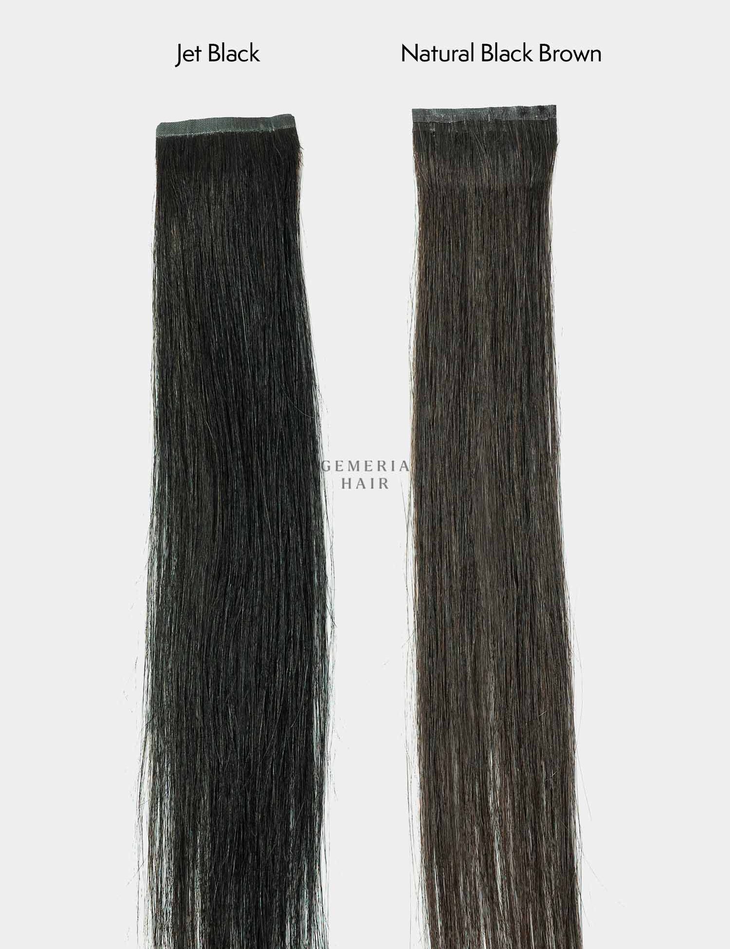 Black single clip highlights by Gemeria hair - premium quality clip-in extension for natural-looking results