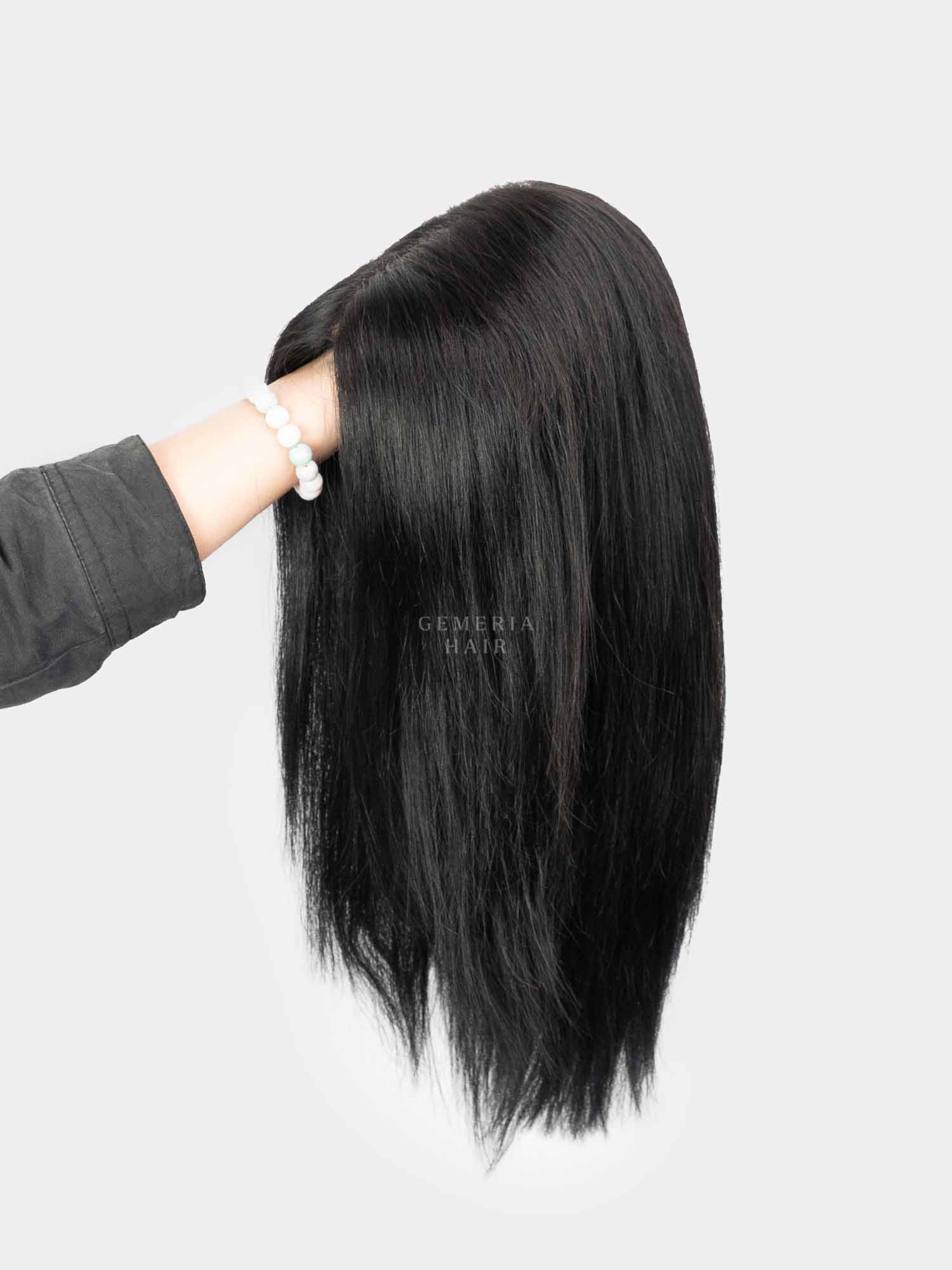 Short Full Head Wig | Silk Base Part | Natural Straight