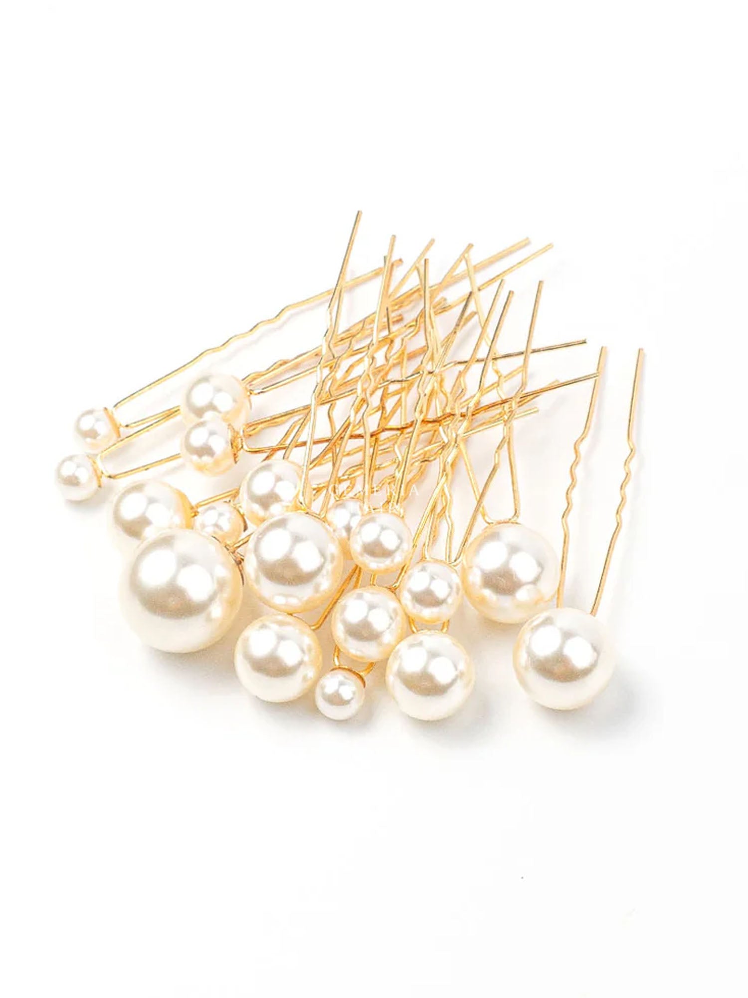 White Pearl Hair U-Pins