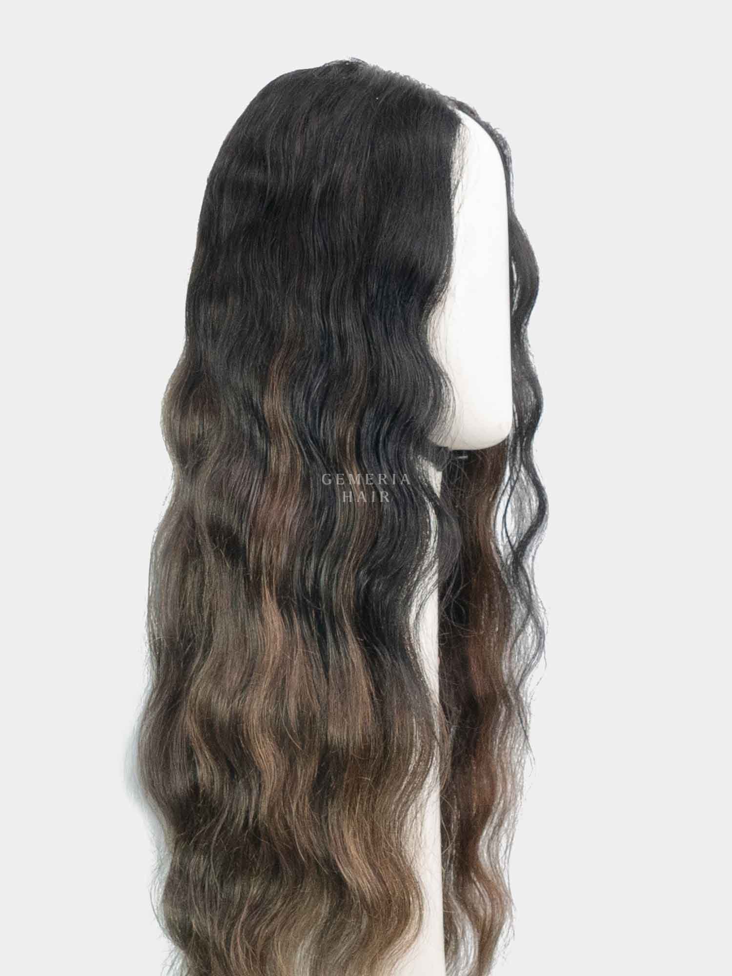 Dark Brown Balayage| V-Part Wig | V-Shaped Wig