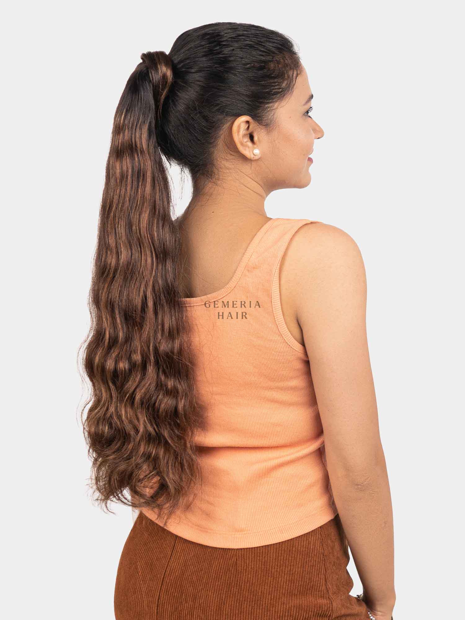 Chocolate Brown Balayage | Ponytail Extension