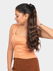Ash Brown Balayage | Ponytail Extension